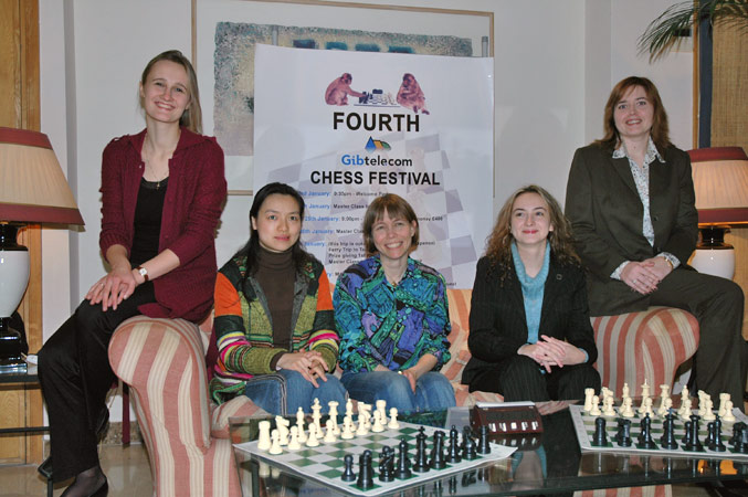 left to right - Viktorija Cmilyte, Zhu Chen, Pia Cramling, Antoaneta Stefanova, Natalia Zhukova